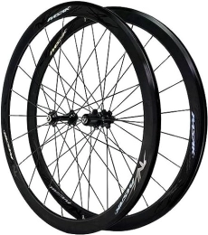 HAENJA Mountain Bike Wheel Cycling Wheels Road Bike Wheels 700C Wheelset 40mm Matte 20mm Wide Fits 7-12 Speed Cassette Mountain Bike Wheelset Wheelsets (Color : Black hub black)