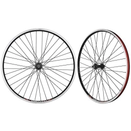 CyclingDeal Spares CyclingDeal Mountain Bike 26" 5 / 6 / 7 / 8 Speed Double Wall Alloy Wheelset - Bicycle MTB Thread-on Freewheel - Bolt-on Axle Front & Rear - 18mm Inner Rim Width