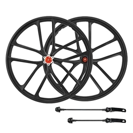 DHMKL Spares DHMKL 20 Inches MTB Bike Wheel, Magnesium Alloy Disc Brake Integrated Wheel / American Valve / Cassette Freewheel Base / Front 100mm Rear 135mm / Includes Original Quick Release