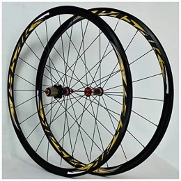 DIESZJ Spares DIESZJ MTB Bike Wheelset 700C, V-Brake Carbon Fiber Road Bicycle Cycling Wheels Rim Height 30MM 24 Hole Compatible 7 / 8 / 9 / 10 / 11 Speed