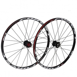 DSMGLSBB Spares DSMGLSBB Bike Wheelset, 26 / 27.5 Inch Mountain Bike Bicycle Disc Brake Aluminum Alloy QR Wheels, Double Wall Flat Spokes Bicycle Wheel Set, A, 26in