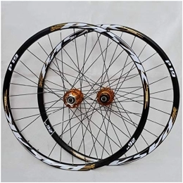 DYSY Mountain Bike Wheel DYSY 26" 27.5 inch MTB Bicycle Wheelset Double Wall Alloy Bike Wheel 29er Hybrid / Mountain Rim Compatible 7 / 8 / 9 / 10 / 11 Speed Rim (Color : Gold, Size : 29 inch)