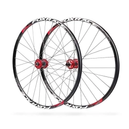 DYSY Mountain Bike Wheel DYSY 26 inch MTB Cycling Wheels Disc Brake 27.5 ” Bicycle Wheelset Sealed Bearings Hub Rim for 7 / 8 / 9 / 10 / 11 Speed Rim (Color : Red, Size : 27.5 inch)