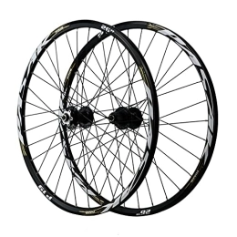 DYSY Spares DYSY Bicycle MTB Wheelset 26 Inch 27.5 29ER Aluminum Alloy Disc Brake Mountain Cycling Wheels 32 Hole for 7 / 8 / 9 / 10 / 11 Speed Rim (Color : Metallic, Size : 27.5 inch)