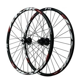 DYSY Mountain Bike Wheel DYSY Bicycle MTB Wheelset 26 Inch 27.5 29ER Aluminum Alloy Disc Brake Mountain Cycling Wheels 32 Hole for 7 / 8 / 9 / 10 / 11 Speed Rim (Color : Red, Size : 26 inch)