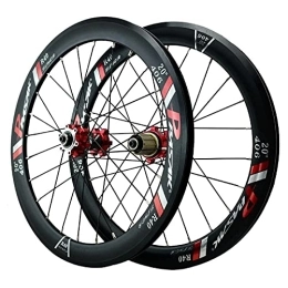 DYSY Spares DYSY Bicycle Wheelset 20 Inch 22 Inch, Aluminum Alloy Hybrid / Mountain Rim Sealed Bearing V Brake Wheel 24 Hole for 7-12 Speed Rim (Color : Red, Size : 20 inch)