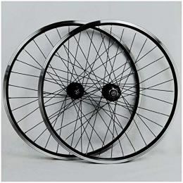 DYSY Spares DYSY MTB Wheelset 26 Inch, Double Wall Aluminum Alloy V Brake / disc Brake Bicycle Wheel Rim Hybrid / Mountain for 7 / 8 / 9 / 10 / 11 Speed Rim (Color : Black, Size : 26 inch)