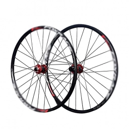 FDSAA Mountain Bike Wheel F3 Mountain Bike Wheelset 26 / 27.5inch Disc Brake Carbon Fiber 28H Hub Rear Wheel MTB Bicycle Wheels (Color : Red, Size : 26inch)