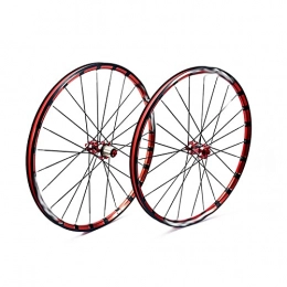 FDSAA Spares FDSAA 26inch / 27.5inch Mountain Bike Wheelset Quick Release Disc Brakes MTB Bicycle Wheels Fit 7 / 8 / 9 / 10 / 11 Speed Flywheel (Color : Black+Red, Size : 27.5inch)