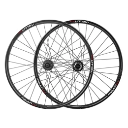 Generic Mountain Bike Wheel Foldable Bicycle Wheelset 20'' 406 BMX Rim 32H Disc Brake Quick Release MTB Wheels 100 / 135mm Hub For 7 / 8 / 9 / 10 Speed Cassette Mountain Bike Wheelset 1710g (Color : Gold, Size : 406) (Black 406)