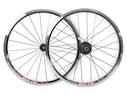 Generic Mountain Bike Wheel Foldable Bike Wheels 20 Inch 406 / 451 BMX V Brake Wheels For MTB Bicycle 20 / 24 Holes Rim Quick Release Hub 100 / 130mm 7 / 8 / 9 / 10 / 11 Speed Cassette 1442g (Color : Black, Size : 406) (Black 406)