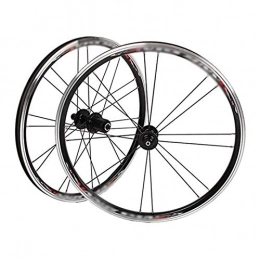 FREEDOH Spares FREEDOH Mountain Bike Wheel 20 Inch MTB Bike Rims Rim (C / V) Brake Aluminum Alloy Hub Front 2 Rear 5 Sealed Bearings for 7 / 8 / 9 / 10 Speed Cassette Flywheel, Black, 451