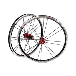 FREEDOH Spares FREEDOH Mountain Bike Wheel 20 Inch MTB Bike Rims Rim (C / V) Brake Aluminum Alloy Hub Front 2 Rear 5 Sealed Bearings for 7 / 8 / 9 / 10 Speed Cassette Flywheel, Red, 451