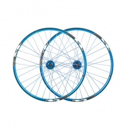 FREEDOH Spares FREEDOH Mountain Bike Wheel 26 Inch 32 Holes MTB Bike Quick-Release Rims Double Aluminum Alloy Rim Front 2 After 4 Bearings Compatible 7 / 8 / 9 / 10 Speed, Blue, 26inch