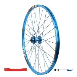 SHKJ Spares Front Bicycle Wheel 26" Disc Brake Mountain Cycling Wheels ball hub Aluminum Alloy Double Wall Rims Fit 7 8 9 10 Speed Freewheels (Color : Blue, Size : 26 inch)