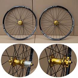 MGRH Spares Front Rear Mountain Bike Wheelset 26 / 27.5 / 29 Inch No Carbon Bicycle Wheels Double Layer Alloy MTB Bike Wheel 32H for Disc Brake 7-11 Speed MTB 27.5 inch