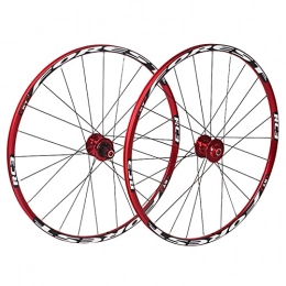 MGRH Spares Front Rear Mountain Bike Wheelset 26 / 27.5 Inch Bicycle Wheel Double Walled Aluminum Alloy MTB Rim Fast Release Disc Brake 24H 7-11 Speed 26 inch