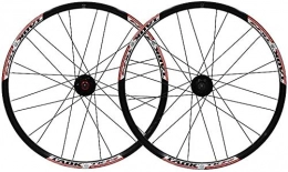 GAOTTINGSD Mountain Bike Wheel GAOTTINGSD Wheel Mountain Bike Bike Wheel Set 24" MTB Wheel Double Wall Alloy Rim Tires 1.5-2.1" Disc Brake 7-11 Speed Palin Hub Quick Release 24H (Color : Red-B)