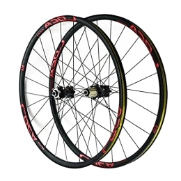 GAOZHE Mountain Bike Wheel GAOZHE 26 / 27.5 / 29 Inch Bicycle Mountain Wheels Quick Release Light-Alloy Bike Rims Disc Brake 24 Holes MTB Wheelset (Front + Rear) 8 9 10 11 12 Speed (Color : Red, Size : 29in)