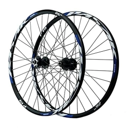 GAOZHE Mountain Bike Wheel GAOZHE Bike Wheelset 26 / 27.5 / 29 in Mountain Cycling Wheels Double Walled Alloy Front and Rear Rim Disc Brake 32 Holes for 7 8 9 10 11 12 Speed Freewheels Quick Release (Color : Blue, Size : 27.5in)