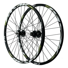 GAOZHE Spares GAOZHE MTB Bicycle Wheelset 26 / 27.5 / 29 in Mountain Bike Wheel Quick Release Double Layer Alloy Rim Sealed Bearing 32 Holes 7 8 9 10 11 12 Speed Disc Brake (Color : Green, Size : 29in)