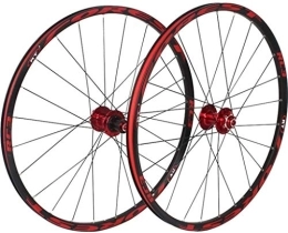 GDD Spares GDD Cycle Wheel 26 / 27.5 Inch Mountain Bike Wheels, MTB Bike Wheel Set Disc Rim Brake 8 9 10 11 Speed Sealed Bearings Hub Hybrid Bike Touring (Color : Red, Size : 26inch)