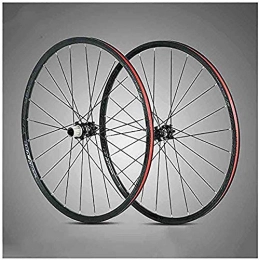 GJJSZ Spares GJJSZ 29 inch bicycle wheelset double wall aluminum alloy mountain bike wheels rim disc brake quick release 24 holes 8, 9, 10, 11 speed