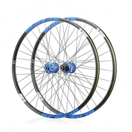 GLING Mountain Bike Wheel GLING Mountain Bike Wheel Sets 26" / 27.5" / 29" Disc Quick Release, Classic Mountain Front 2 Rear 4 Bearing 6 Paw 72 Ring Wheel Set, Standard 8-11 Speed Tower Base Drive System (Color : Blue-26)
