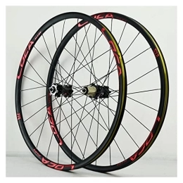 GUANMI Spares GUANMI 26 / 27.5 / 29inch PASAK MTB Mountain Bike Wheelset Sealed Bearing Disc Brake 6 Claws Wheel 11 / 12Speed Cassette 24H Bicycle Rim (Color : 29 black hub red)