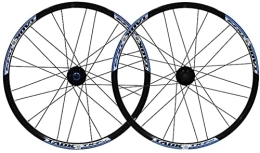 HAO KEAI Spares HAO KEAI Mountain Bike Wheelset Wheel Mountain Bike Bike Wheel Set 24" MTB Wheel Double Wall Alloy Rim Tires 1.5-2.1" Disc Brake 7-11 Speed Palin Hub Quick Release 24H (Color : Blue)