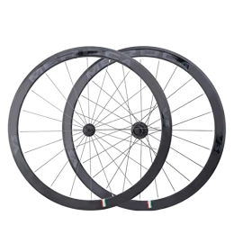 HDGZ Mountain Bike Wheel HDGZ 700C Road Bike Wheels Quick Release V / C Brake Bike Wheelset Alloy Mountain Disc Double Wall Front Rear Wheels for 8 9 10 11 Speed Freewheels (Color : Black, Size : 100 / 130mm)