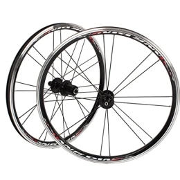 HDGZ Mountain Bike Wheel HDGZ Mountain Cycling Wheels 20" 451 / 406 Quick Release V Brake Aluminum Alloy Double Wall Rims Bicycle Wheelse Bike Wheelset Fit 7 8 9 10 Speed Cassette (Color : Black, Size : 451)