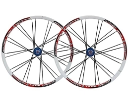 HEIMAZP Mountain Bike Wheel HEIMAZP 26" Mountain Bike Wheelset Disc Brake MTB Quick Release Wheels Bicycle Rim 24 Spokes QR For 7 / 8 / 9 / 10 Speed Cassette 2415g (Color : Blue, Size : 26inch)