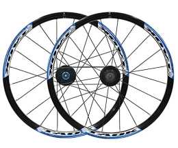HEIMAZP Mountain Bike Wheel HEIMAZP BMX Bicycle Rim 20inch MTB Folding Bike Wheelset Disc Brake Rapid Release Wheel 1580g 20H Hub For 7 8 9 Speed Cassette (Color : Blue A, Size : 406)