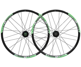 HEIMAZP Spares HEIMAZP Mountain Bike Disc Brake Wheelset 24" MTB Quick Release Wheels Bicycle Rim 1836g 24H QR Hub For 7 / 8 / 9 / 10 Speed Cassette (Color : Green, Size : 24inch)