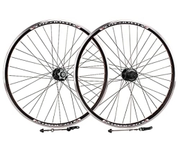 HEIMAZP Mountain Bike Wheel HEIMAZP Mountain Bike Wheelset 26" 29" 700c Disc Brake C / V Brake Bicycle Rim MTB QR Quick Release Wheels 32H Hub For 7 / 8 / 9 / 10 Speed Cassette (Color : Black, Size : 26inch)