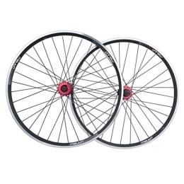 HEIMAZP Mountain Bike Wheel HEIMAZP Mountain Bike Wheelset 26 Inch MTB Disc / V- Brake Bicycle Wheel Double Layer Rim 32 Spokes 8 9 10 11 12 Speed Cassette Hubs QR (Color : Black, Size : 26inch)