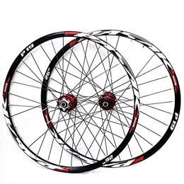 HHH Spares HHH Mountain Bike Wheelset, 29 26 27.5 Inch Bicycle Wheel Front + Rear Double-walled Aluminum Alloy Rim Quick Release Disc Brake 32H 7-11 Speed (Color : A, Size : 27.5in)