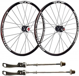 HJRD Spares HJRD 26 inch bicycle wheel, disc brake Double-walled alloy wheel Rapid release 24 perforated disc Palin bearing 7 / 8 / 9 / 10 / 11 speed 100mm