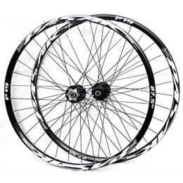 HJRD Mountain Bike Wheel HJRD Bike Wheelset, 26 / 27.5 / 29 inch Mountain Bike Wheel Brake Wheel Set Quick Release Palin Bearing 7, 8, 9, 10, 11 Speed, black(27.5)