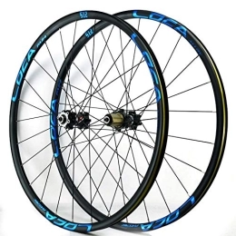 HJRD Mountain Bike Wheel HJRD Double Wall Bike Wheelset, 26 / 27.5 / 29 inch MTB Rim Disc Brake Quick Release Mountain Bike Wheels 24H 8-11 Speed, Blue(26)