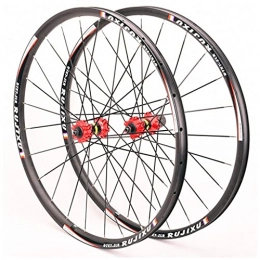 HUAQINEI 29 Inch MTB Cycling Wheels, Double Wall Aluminum Alloy 27.5 Inch Bicycle Wheels Quick Release 24 Hole 8/9/10/11 Speed Rim