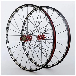 HWL Spares HWL 26 / 27.5 Inch Disc Brake Bike Wheelset, Double Wall Aluminum Alloy Quick Release Sealed Bearings Compatible 8 / 9 / 10 Speed Wheels (Color : B, Size : 26inch)