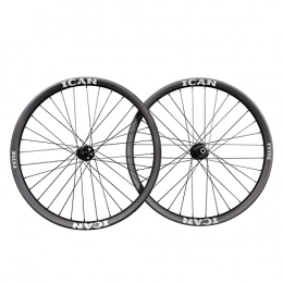 ICAN Spares ICAN 29er All Mountain Bike Carbon Wheelset Clincher Tubeless Ready Rim Novatec Hub Boost Front 110x15mm Rear 148x12mm Shimano 10 / 11 Speeds