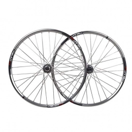 JJZD 26 Inch Mountain Wheel Bike Disc Brake Wheel Front Wheel Rear Wheel Flat Spokes Polished Silver Wheel Stainless Steel Flat Spokes
