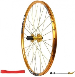 Knoijijuo Spares Knoijijuo 26in MTB bicycle rear, double-walled mountain edge Rapid Release V-Brake hybrid / mountain bike disc 7 8 9 10 Speed, Yellow