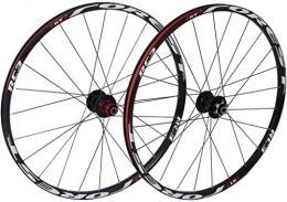 Knoijijuo Spares Knoijijuo Bicycle front wheel rear wheels for 26"27.5" Mountainbike, Mountain Bike wheelset bearings 7 24 alloy drum disc brake, A, 26.5inch
