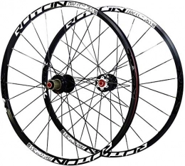 Knoijijuo Spares Knoijijuo Pair bicycle wheels Mountain 26"27.5" Alloy Wheels Double wall ATV Front and rear Quick Release Bike Hybrid 28H Brake rim, 27.5inch