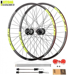 L.BAN Mountain Bike Wheel L.BAN 26" 27.5" 29" Wheel MTB Mountain Bicycle Double Wall Wheelset Disc Brake Rim Sealed Bearings Hub For 26 / 27.5 / 29" X 1.7-2.4" Tire, 27.5inch