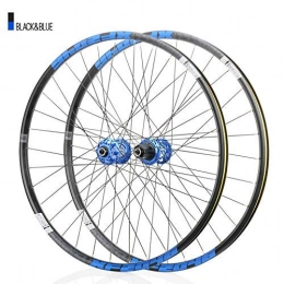 L.BAN Spares L.BAN 26-Inch Aluminum Alloy Mountain Bike Bicycle Wheel Set, Bicycle Bearing Wheel, Compatible with 7-8-9-10 Speed Flywheel, Blue